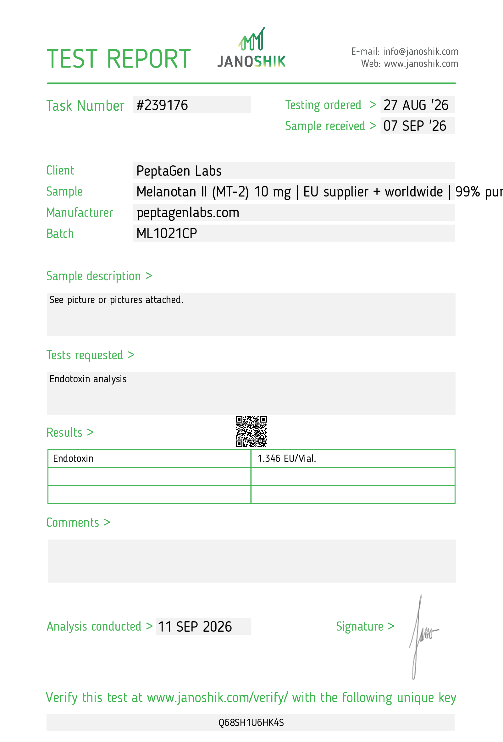 Endotoxin Lab Test